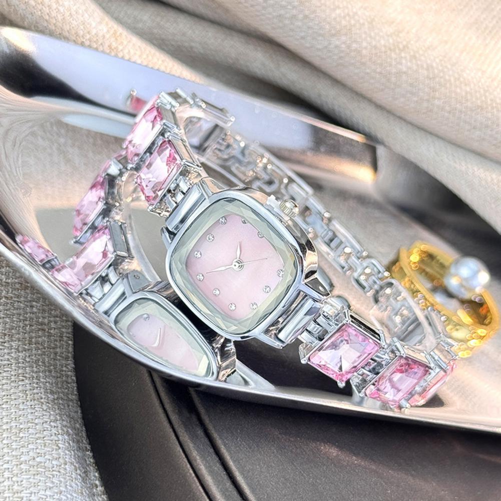 Luxury Watch Ladies - Sparkling Bracelet Watch Square Dial Women