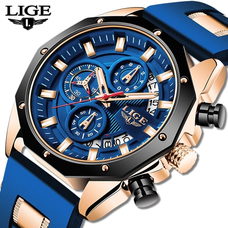 Luxury Watch Manufacturers - LIGE Fashion Men Watches Top Brand