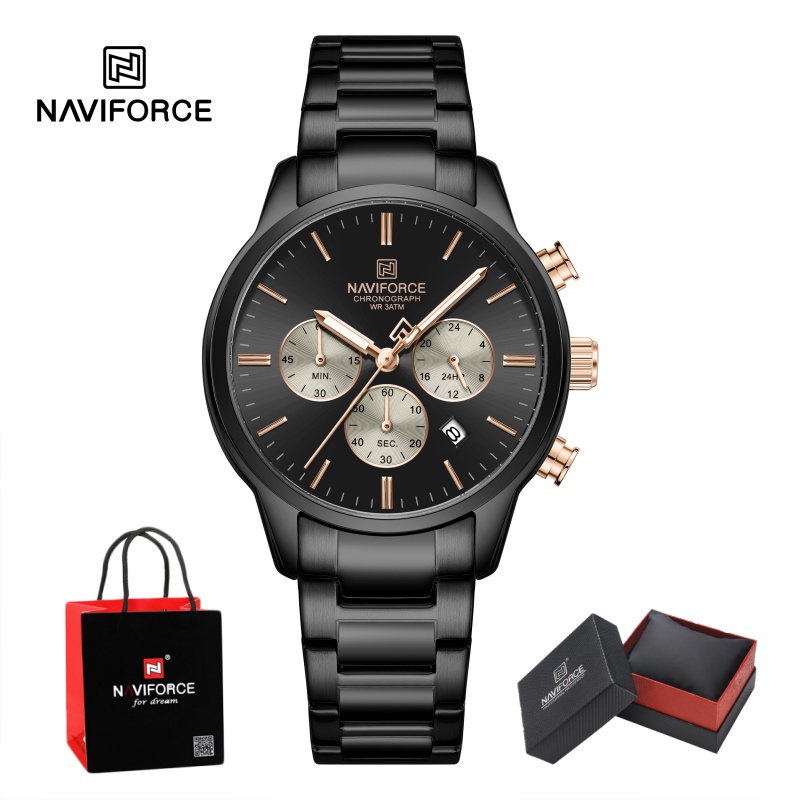 Luxury Watch Unique - NAVIFORCE Men Quartz Chronograph Watch Waterproof