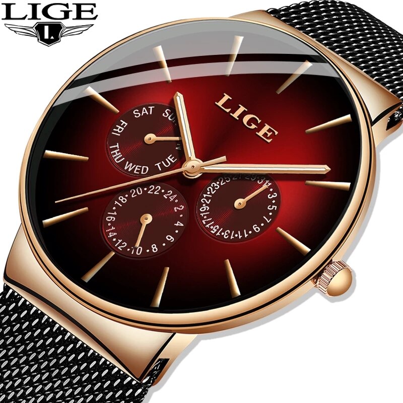 Luxury Watch Manufacturers - New LIGE Fashion Mens Watches Top