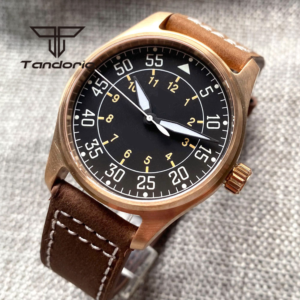Tandorio CUSN8 Bronze/Stainles - Automatic Pilot Watch ulasan dan harga