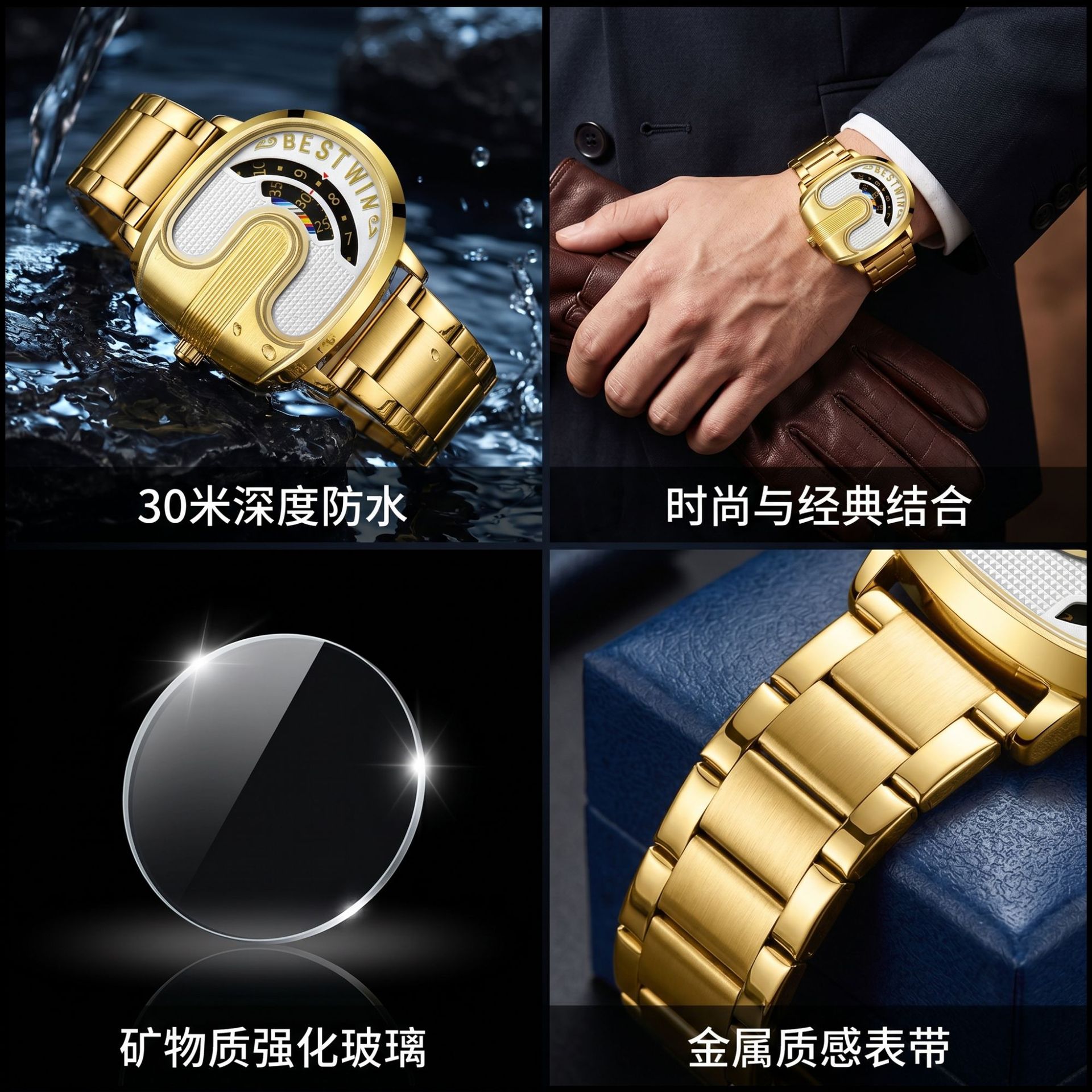 Gold Top Brand Luxury Men Watc - Luxury Watch Unique ulasan dan harga