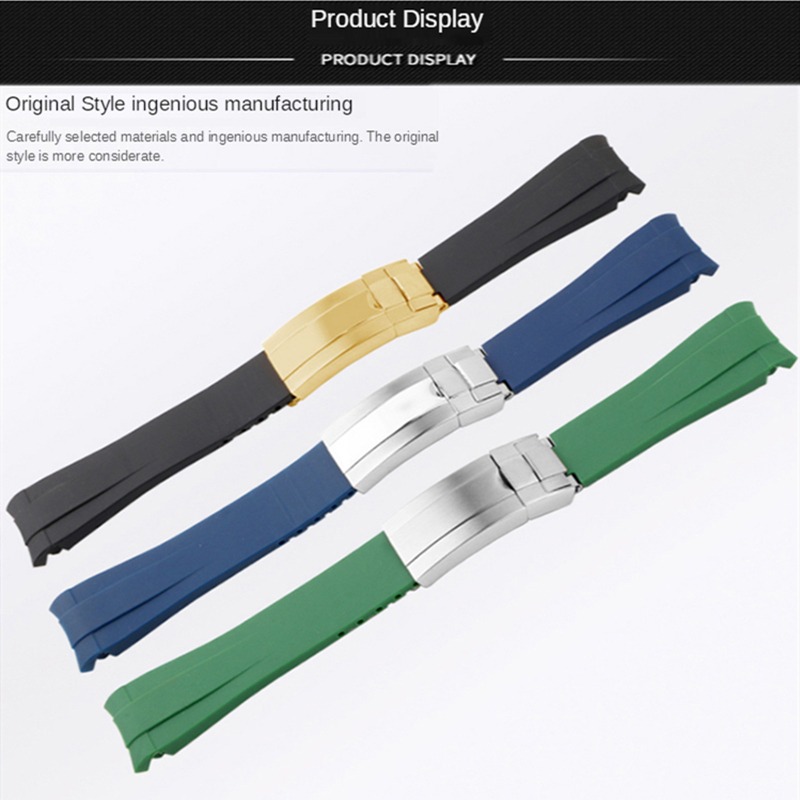 For Rolex 20mm Silicone Watch  - Luxury Watch Green Dial ulasan dan harga