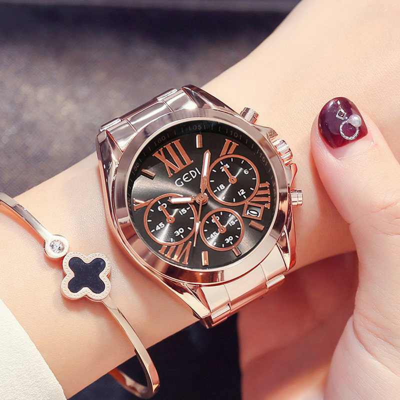 Luxury Rose Gold Women Casual  - Luxury Watch Unique ulasan dan harga