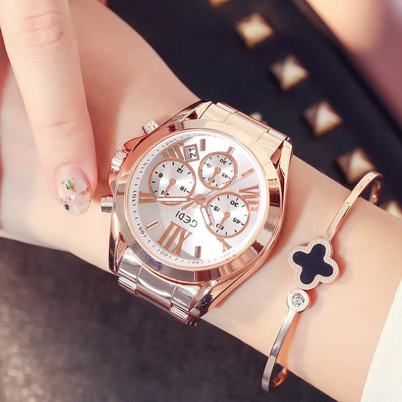 Luxury Rose Gold Women Casual  - Luxury Watch Unique ulasan dan harga