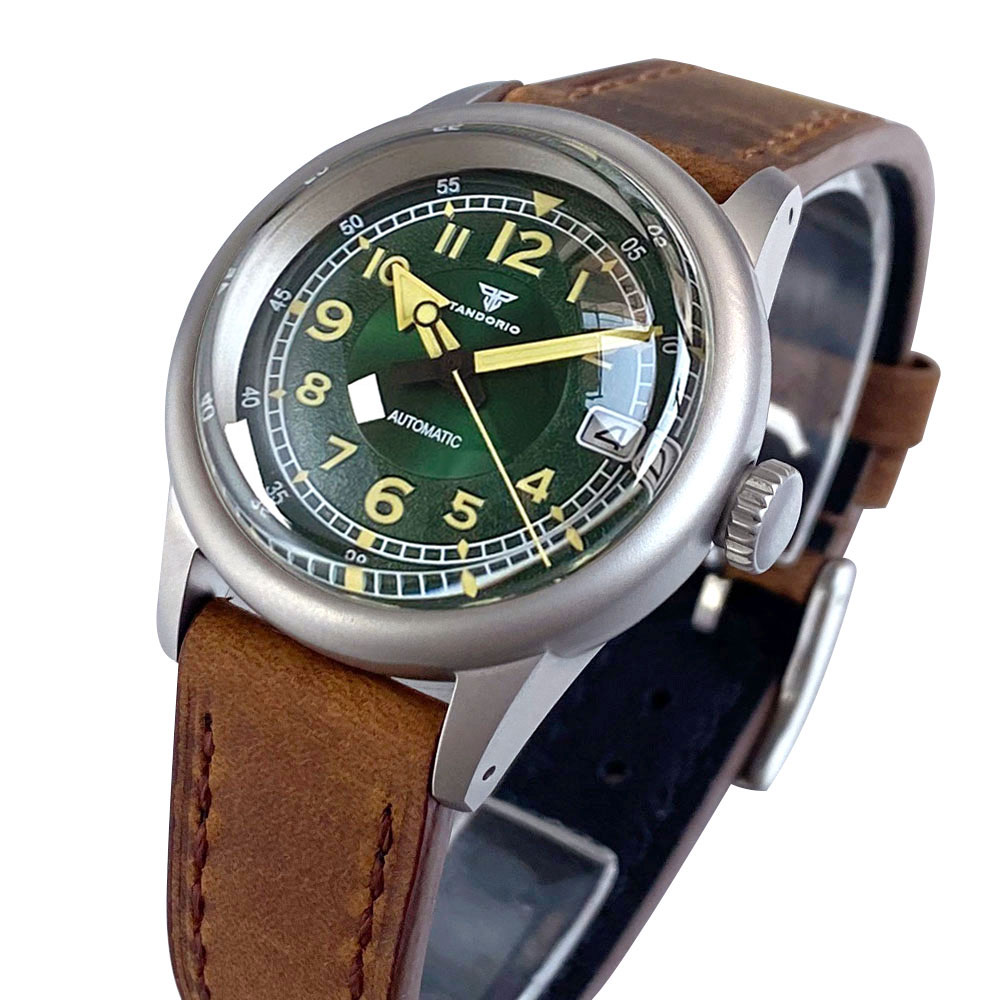 Custom New 36mm Double Domed S - Automatic Pilot Watch ulasan dan harga