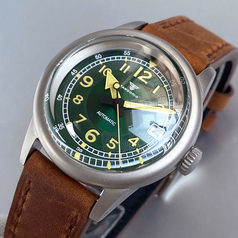 Custom New 36mm Double Domed S - Automatic Pilot Watch ulasan dan harga
