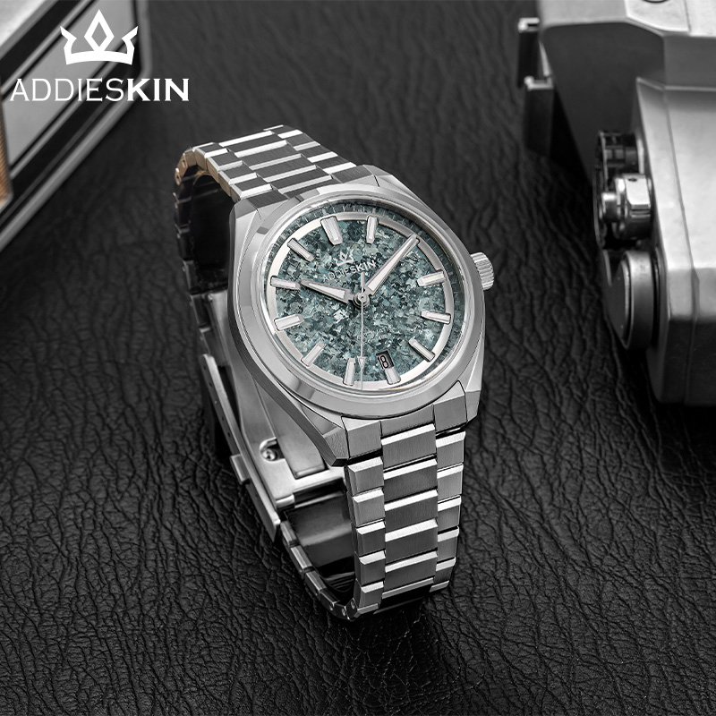 AddiesKin K006 Ice Crack Titan - Luxury Watch Green Dial ulasan dan harga