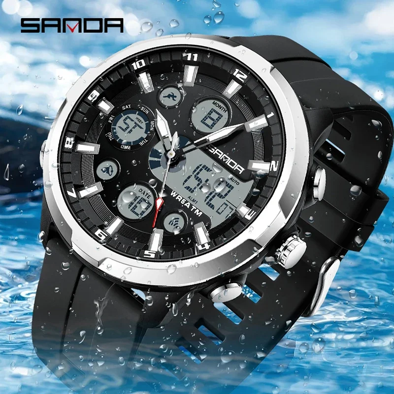 SANDA 9053  50M Waterproof Qua - Luxury Watch G Shock ulasan dan harga
