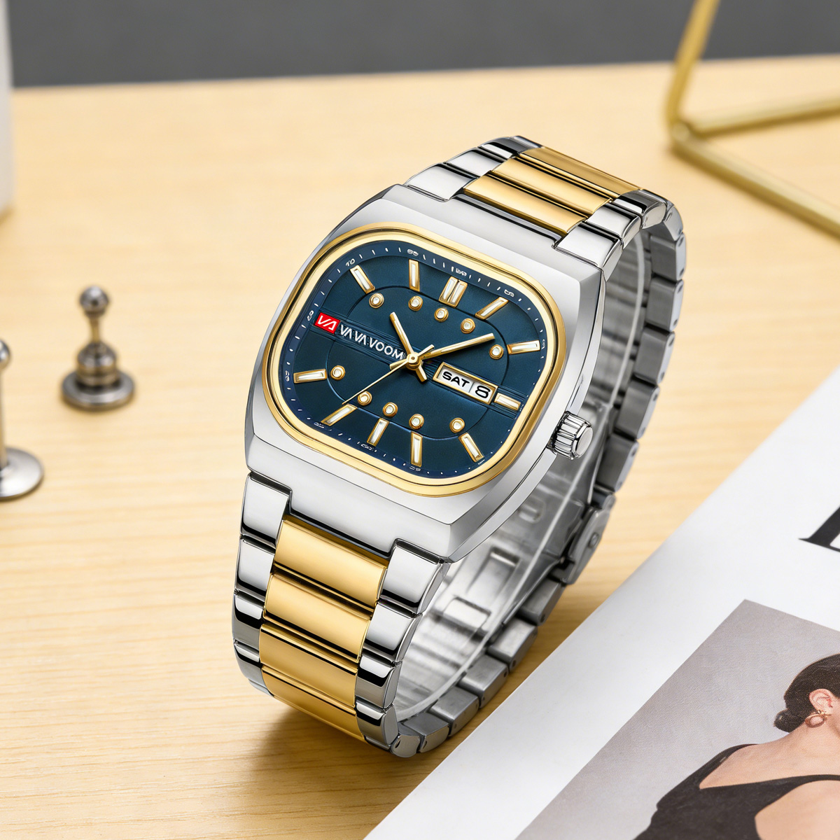 Square New Unique Design Steel - Perpetual Calendar Watch ulasan dan harga