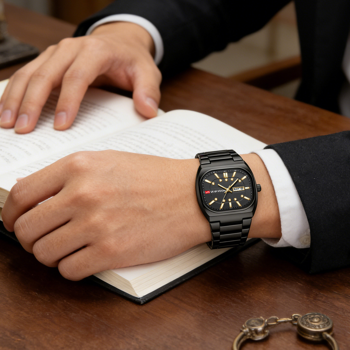 Square New Unique Design Steel - Perpetual Calendar Watch ulasan dan harga