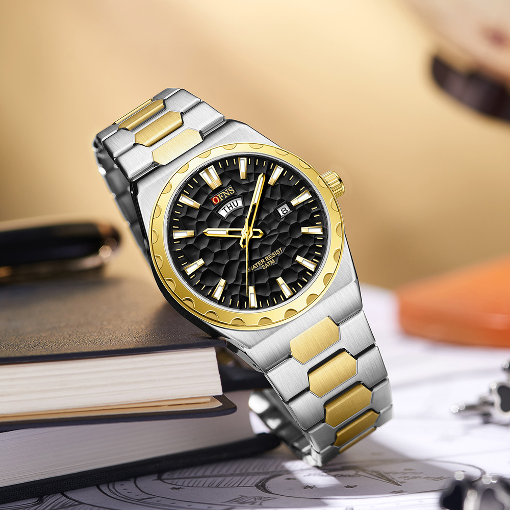 OFNS Business Men Clock Quartz - Luxury Watch Green Dial ulasan dan harga