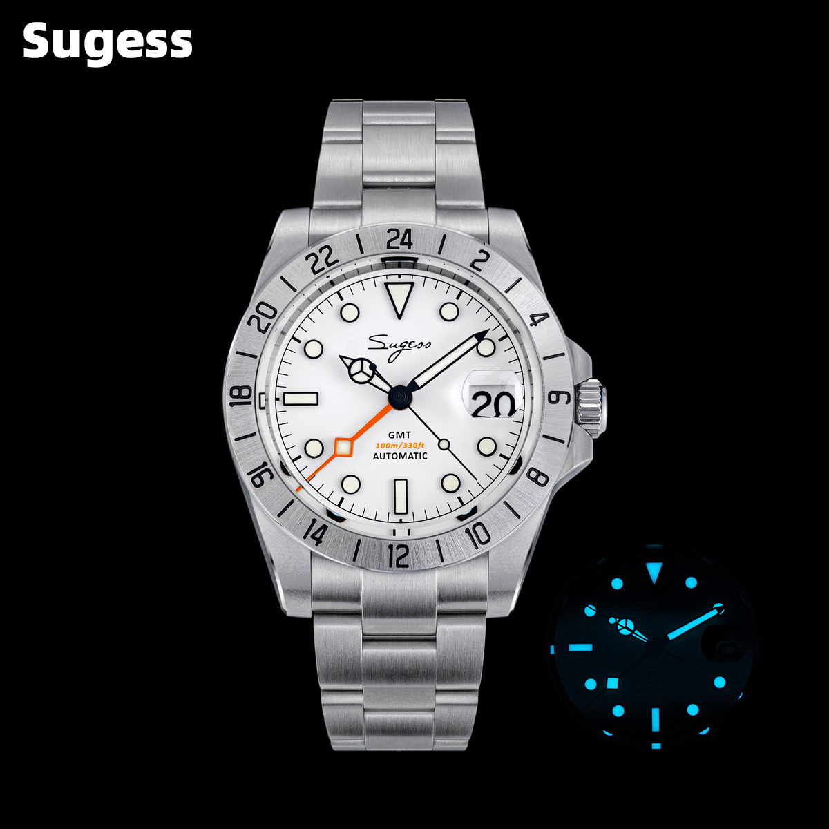 Sugess Men Watch GMT Automatic - Rolex Watch Submariner ulasan dan harga