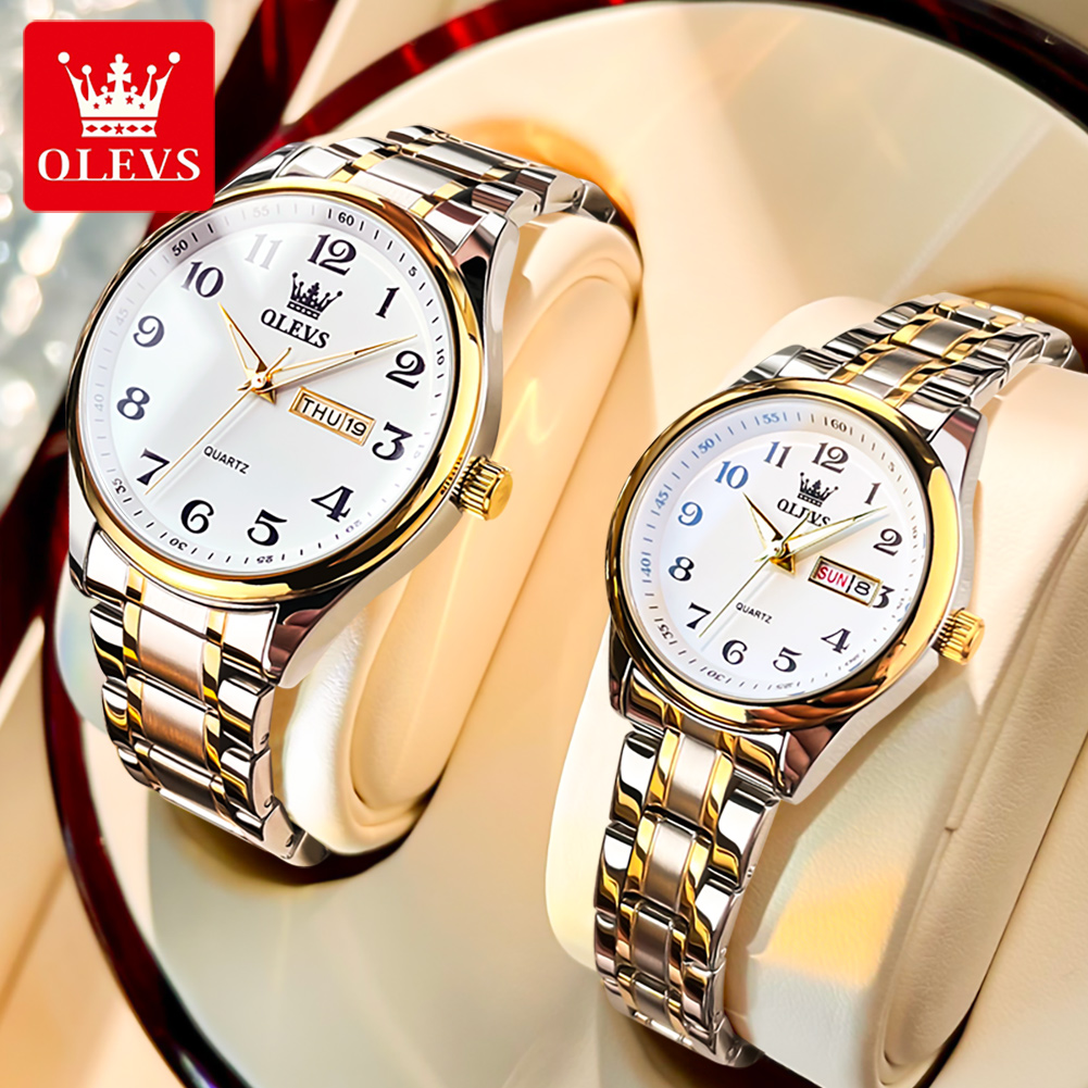 OLEVS New Fashion Couple Watch - Luxury Watch Uk ulasan dan harga