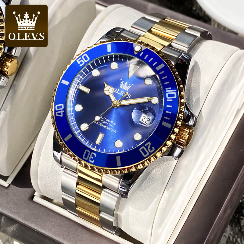 OLEVS Men Automatic Watch Luxu - Rolex Watch Submariner ulasan dan harga