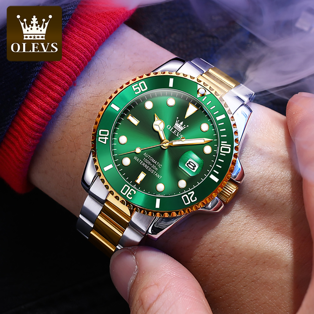OLEVS Men Automatic Watch Luxu - Rolex Watch Submariner ulasan dan harga