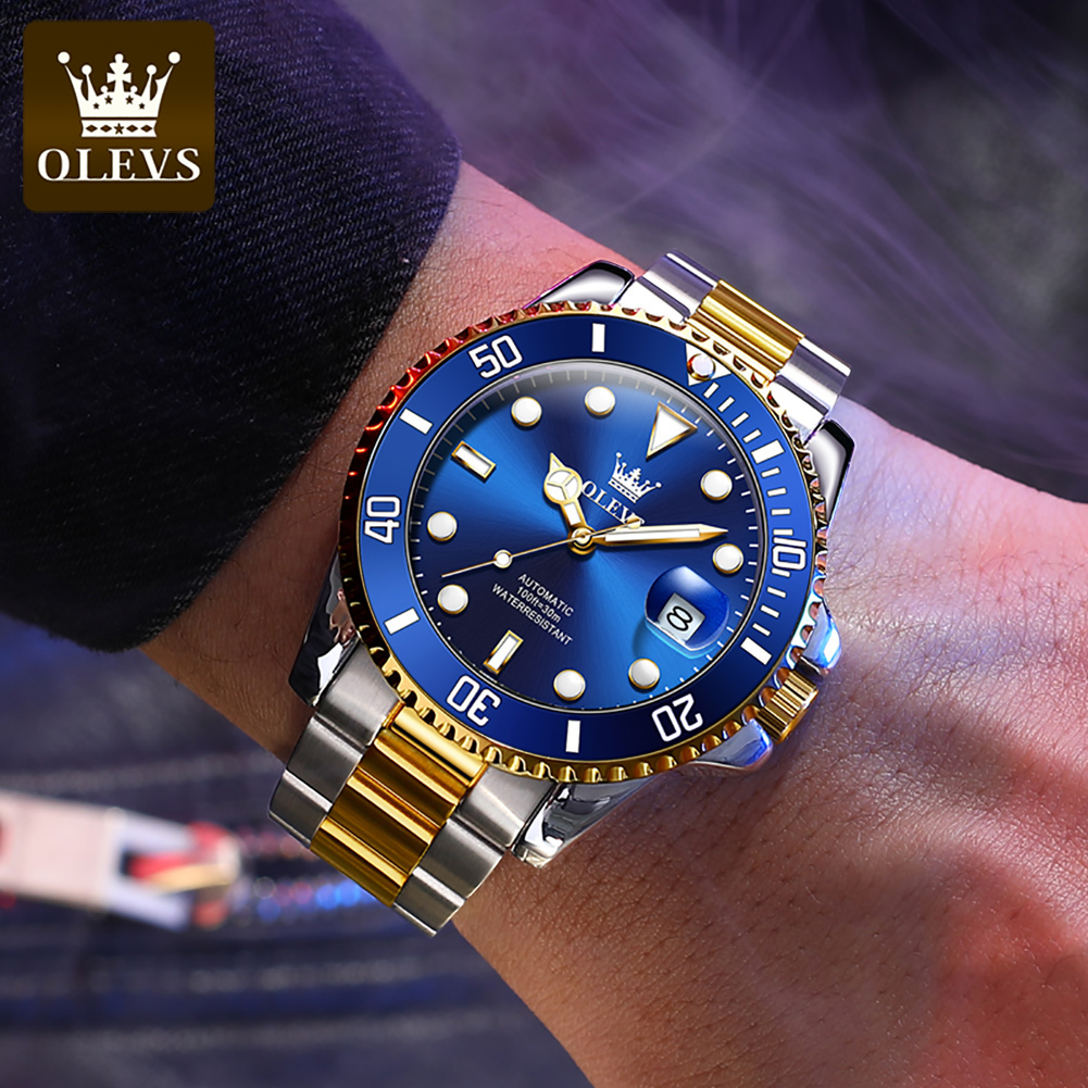 OLEVS Men Automatic Watch Luxu - Rolex Watch Submariner ulasan dan harga