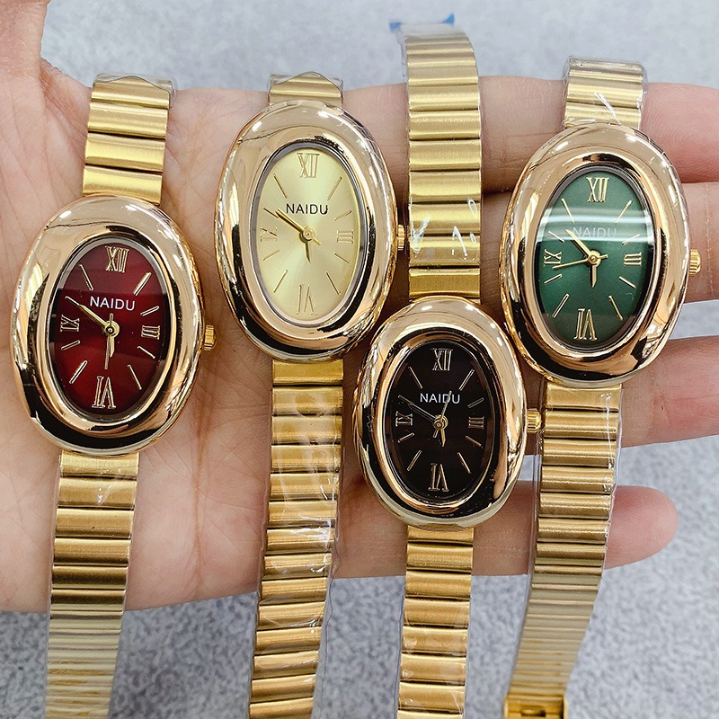 Luxury Brand Gold Oval Women Q - Luxury Watch Green ulasan dan harga