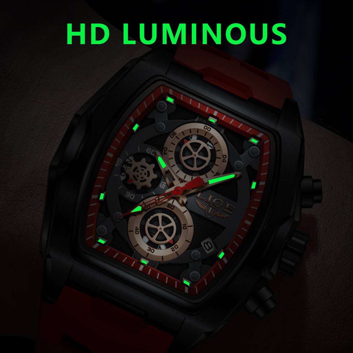 LIGE Fashion Silicone Watch Me - Luxury Watch Manufacturers ulasan dan harga