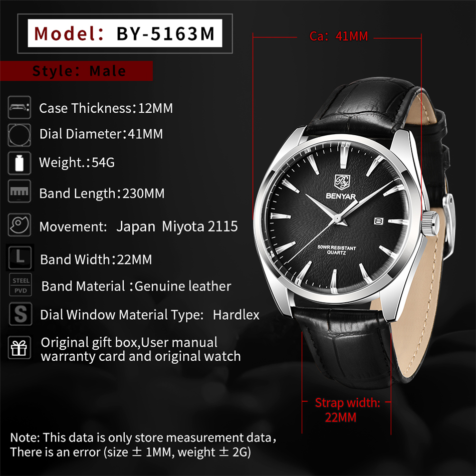 Benyar 5163 Top Brand Luxury M - Luxury Watch Manufacturers ulasan dan harga