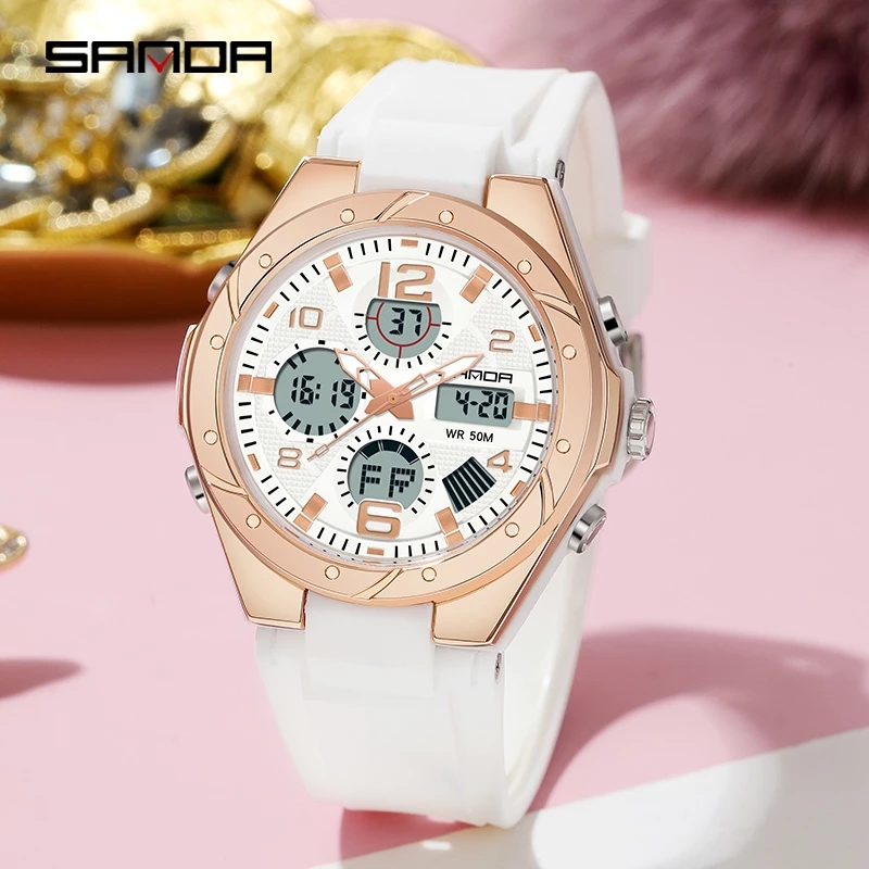 SANDA Pink Watch for Women Ana - Perpetual Calendar Watch ulasan dan harga