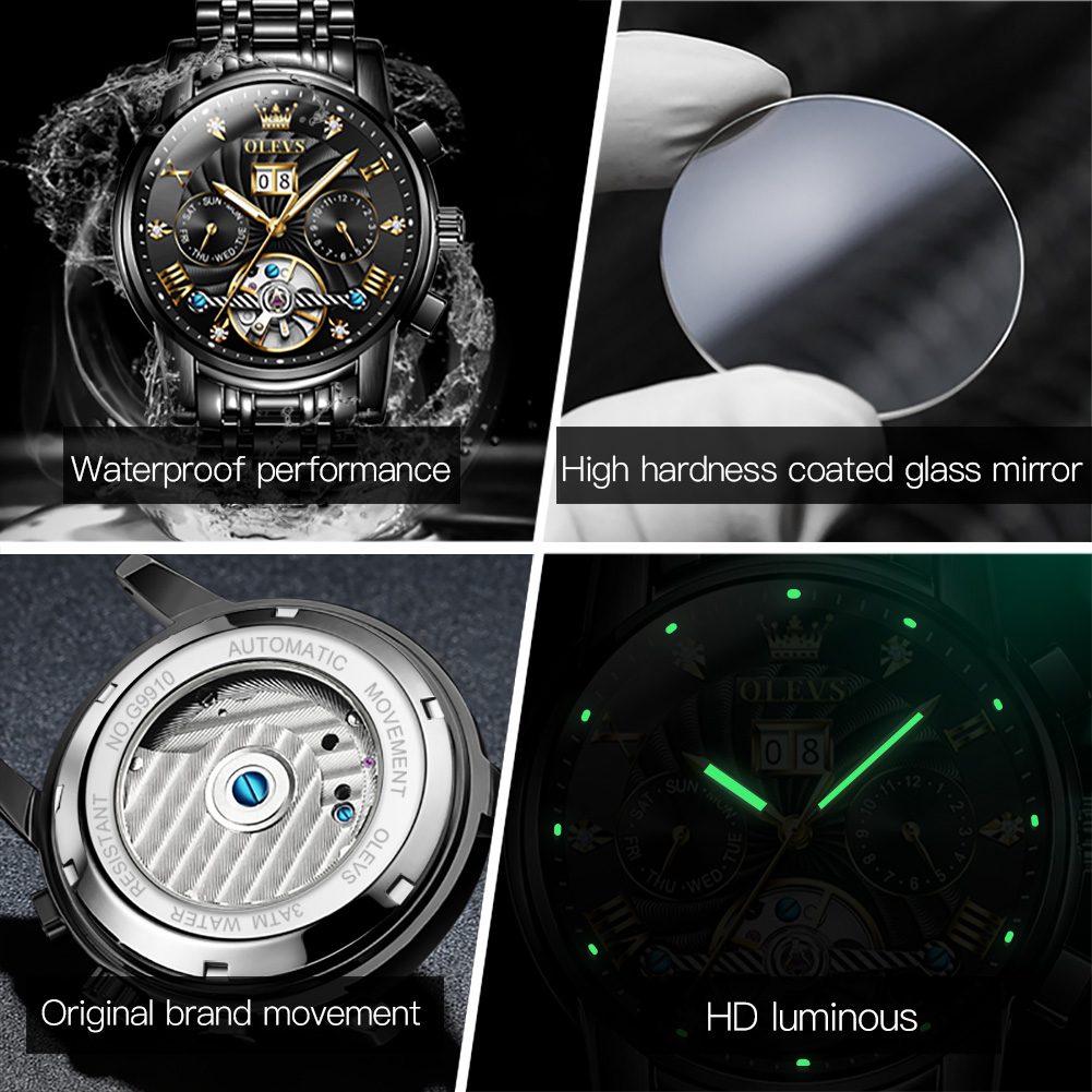 OLEVS Classic Men's Watches To - Automatic Pilot Watch ulasan dan harga