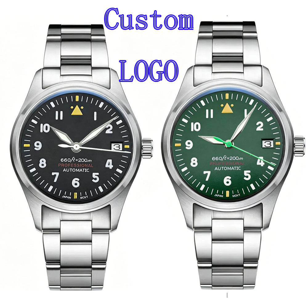 Custom LOGO 36mm 39mm Pilot Wa - Automatic Pilot Watch ulasan dan harga