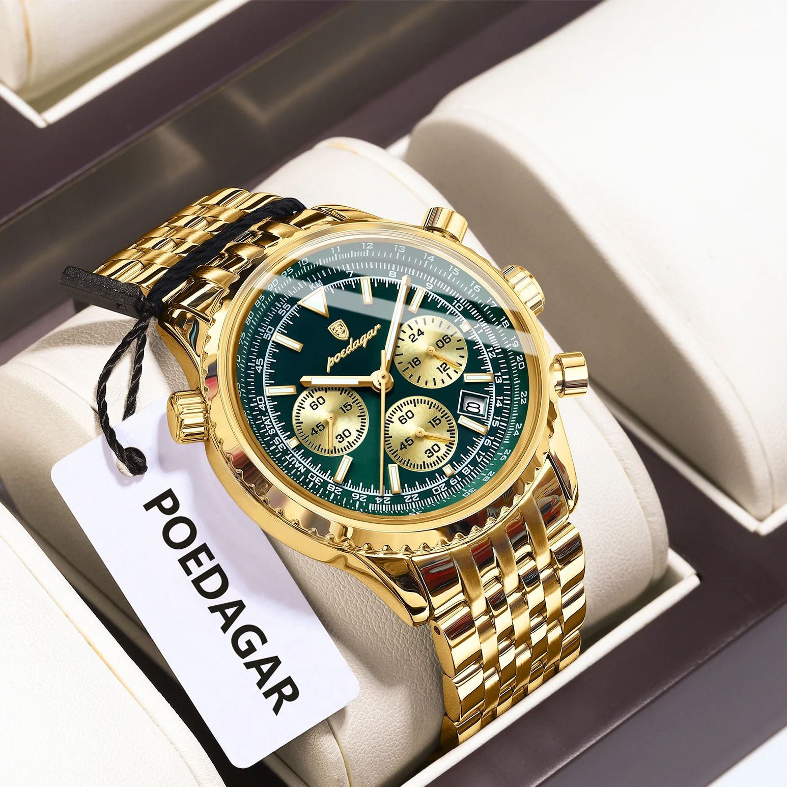 POEDAGAR Top Luxury Male Wrist - Luxury Watch Green Dial ulasan dan harga