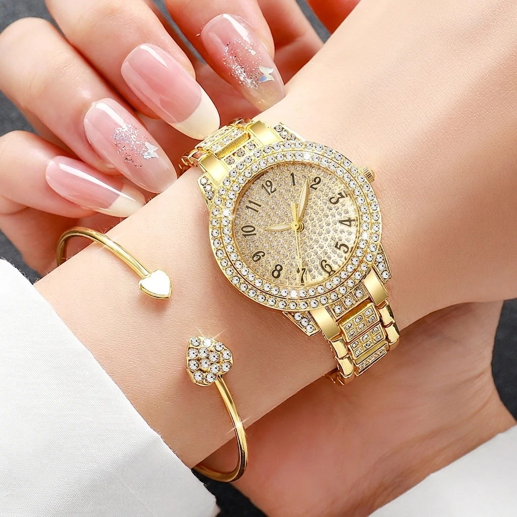 6PCS Fashion Rhinestone Women  - Luxury Watch For Girls ulasan dan harga