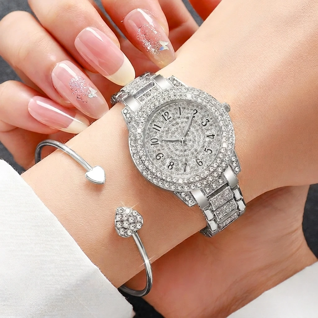 6PCS Fashion Rhinestone Women  - Luxury Watch For Girls ulasan dan harga