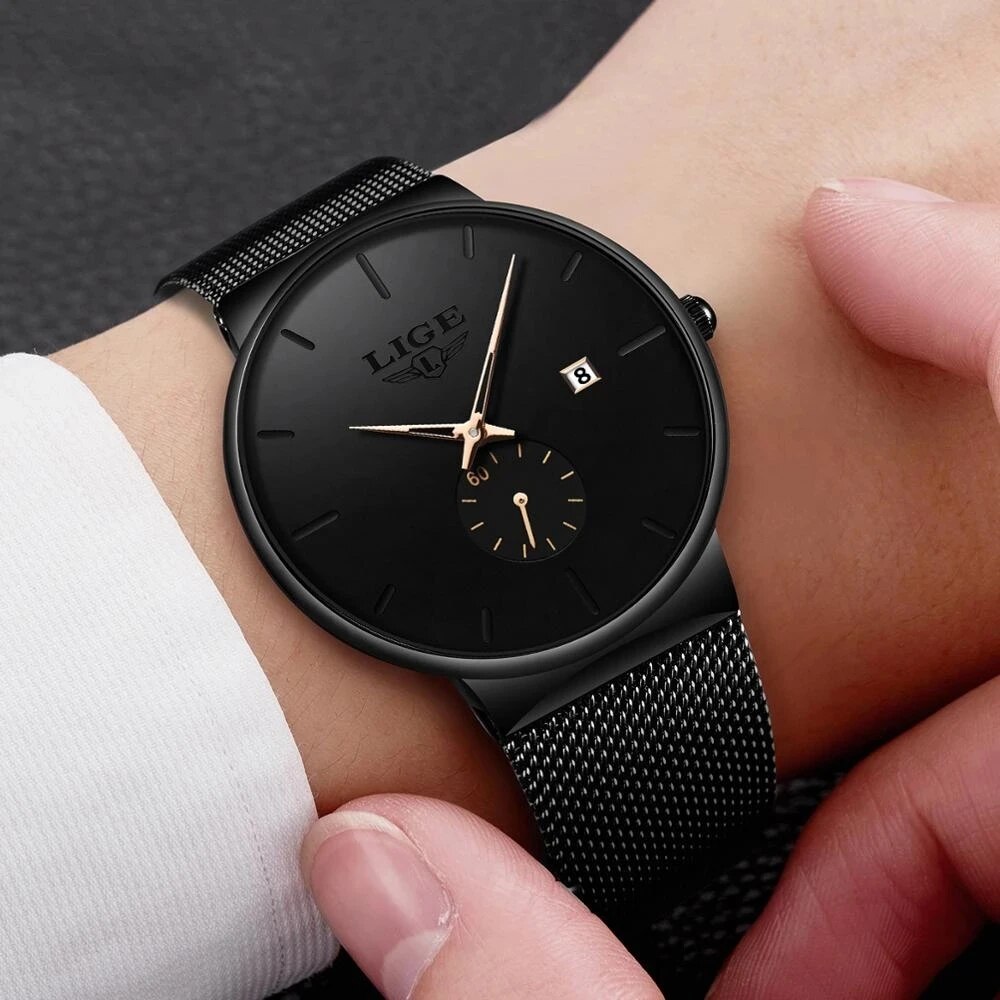 LIGE Fashion Mens Watches Top  - Luxury Watch Manufacturers ulasan dan harga