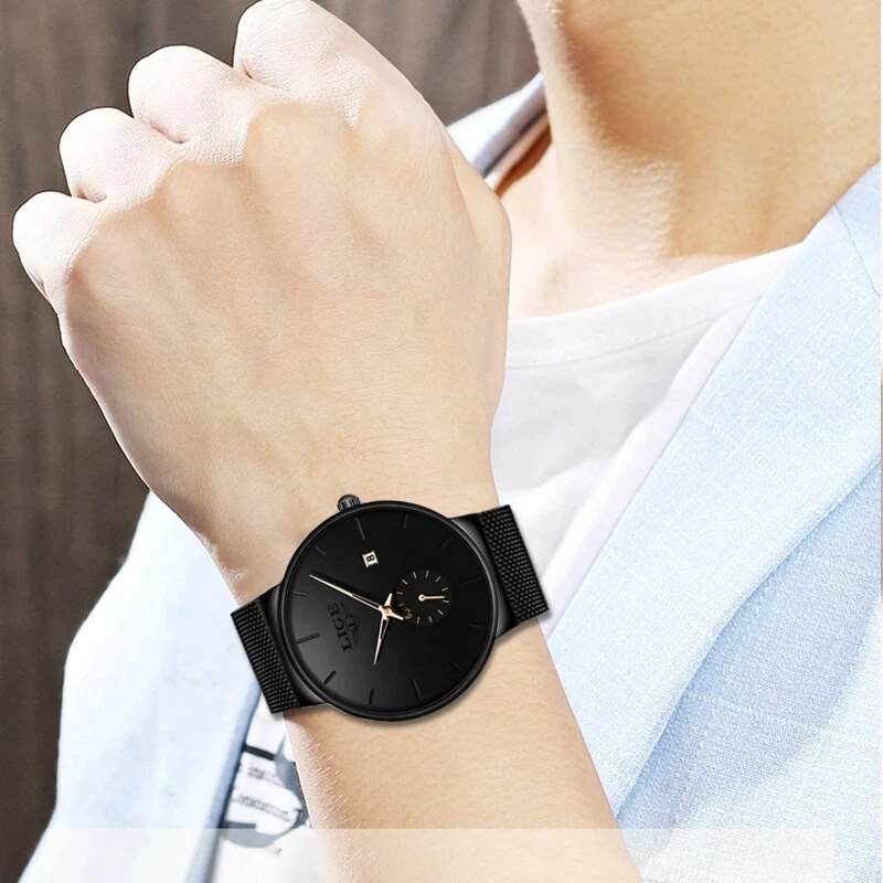 LIGE Fashion Mens Watches Top  - Luxury Watch Manufacturers ulasan dan harga