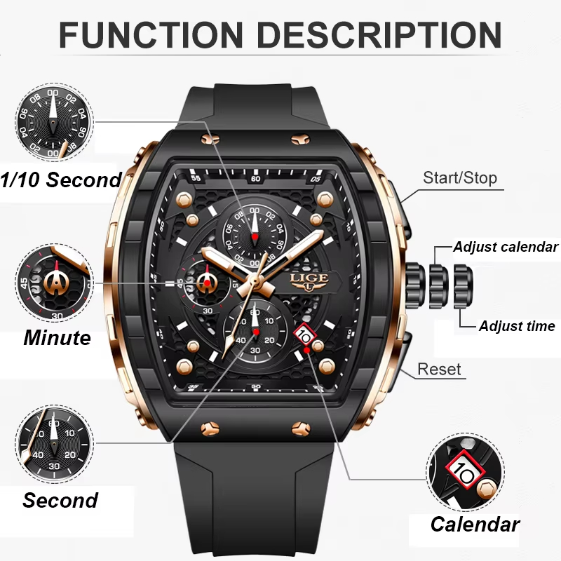 LIGE Top Brand Luxury Men Watc - Luxury Watch Manufacturers ulasan dan harga