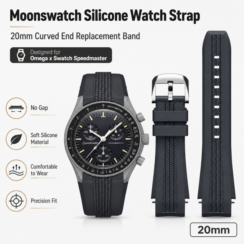 20mm Curved End No Gap Silicon - Omega Watch Seamaster ulasan dan harga
