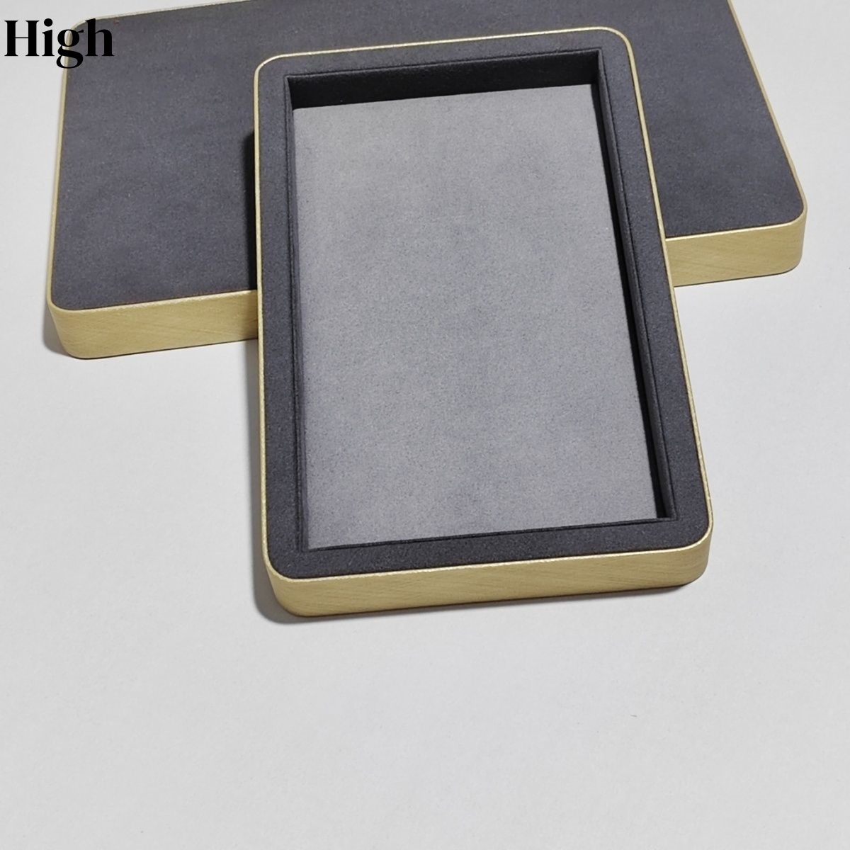 Gray Suede Leather Jewelry Dis - Luxury Watch Photo ulasan dan harga