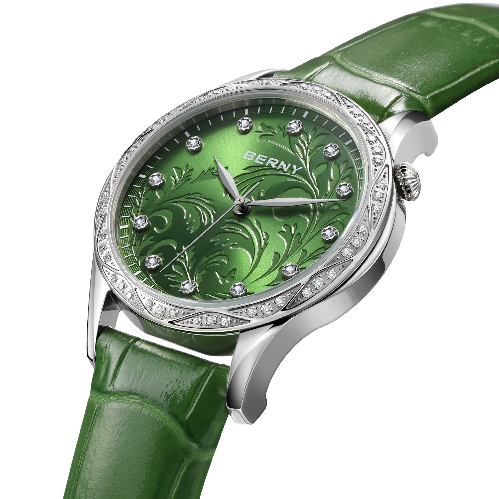 BERNY Women‘s Quartz Watch Gre - Luxury Watch Green Dial ulasan dan harga