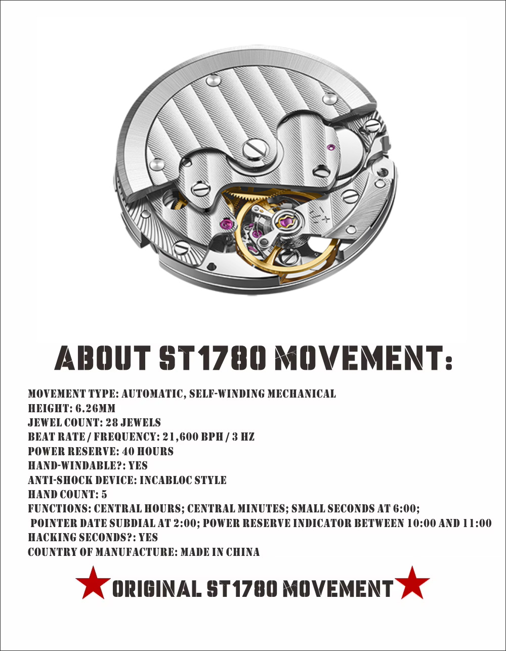 Seagull ST1780 New 1963 40mm M - Automatic Pilot Watch ulasan dan harga