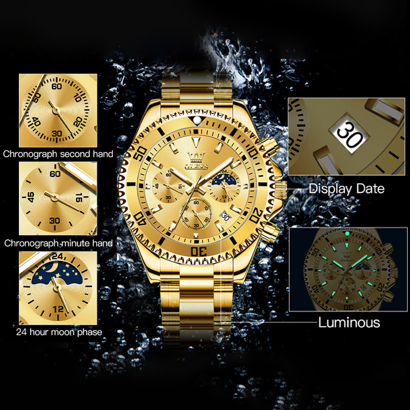 OLEVS 2870 Men's Watch Top Bra - Luxury Watch Manufacturers ulasan dan harga
