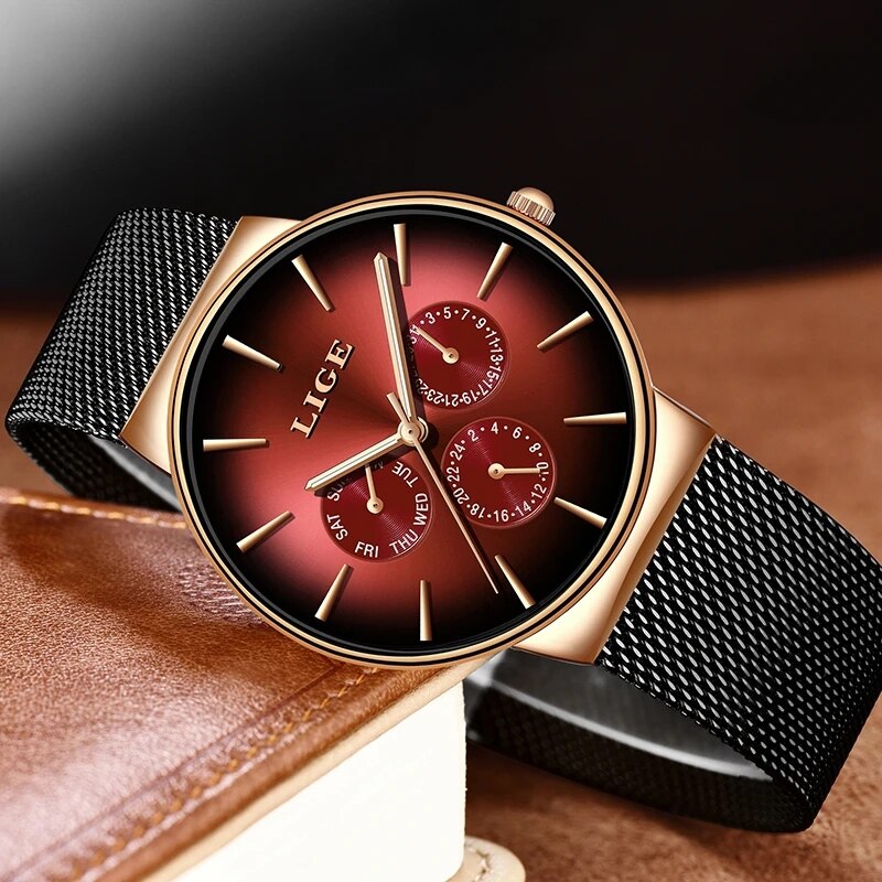 New LIGE Fashion Mens Watches  - Luxury Watch Manufacturers ulasan dan harga