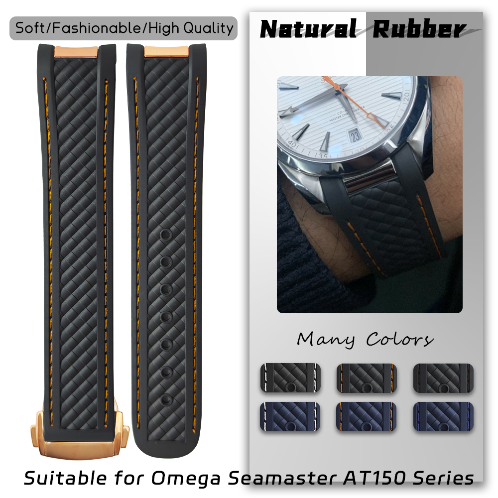 20mm Natural Rubber Watch Stra - Omega Watch Seamaster ulasan dan harga