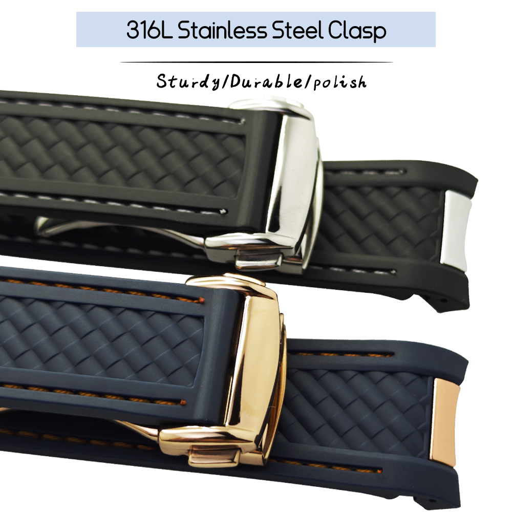 20mm Natural Rubber Watch Stra - Omega Watch Seamaster ulasan dan harga