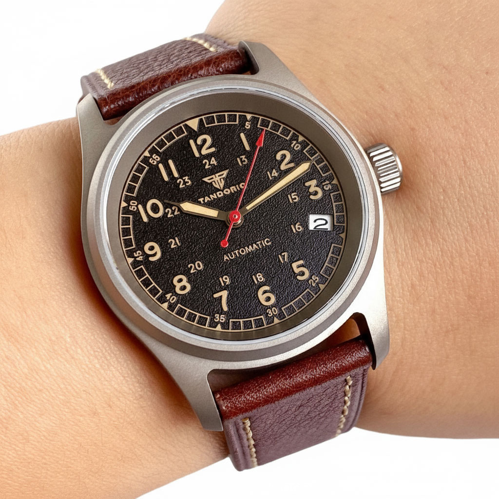 Customized Watch Titanium NH35 - Automatic Pilot Watch ulasan dan harga